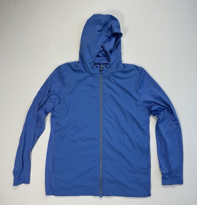 B Draddy Mens Medium Full Zip Hoodie Blue Active Golf