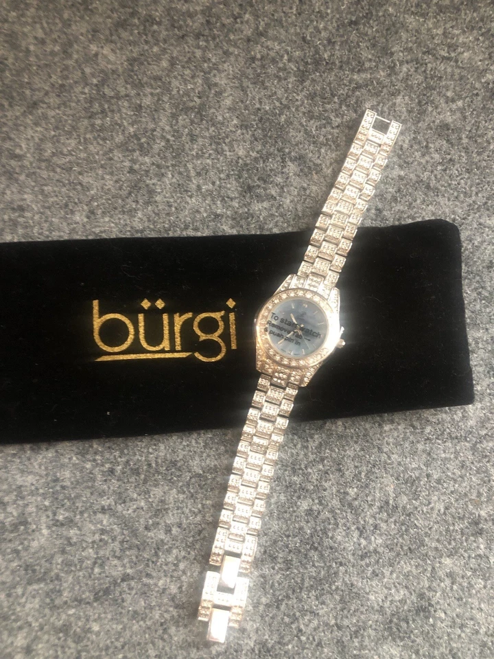 Women's Bürgi Watch, Shiny Silver- Tone B Diamond - image 4 of 4