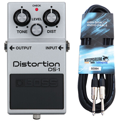 Boss Effektgerät DS-1 -WH Distortion Pedal Limited Edition mit Klinkenkabel