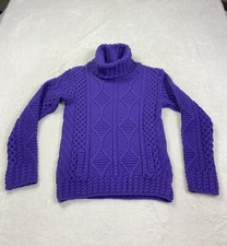 Vintage Blarney Woolen Mills Sweater Wool Aran Fisherman Cable Knit Ireland XS