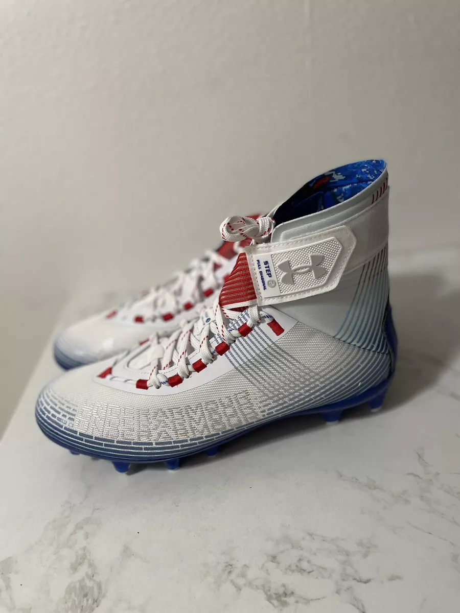 White high top under armour cleats deals