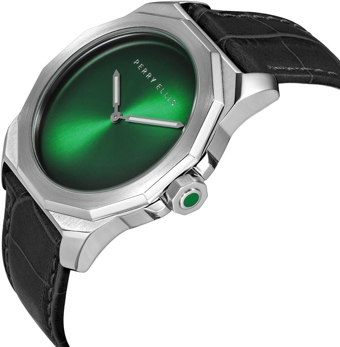 Perry Ellis Decagon Fading Dial 10007-01 Men's Watch, Black | eBay