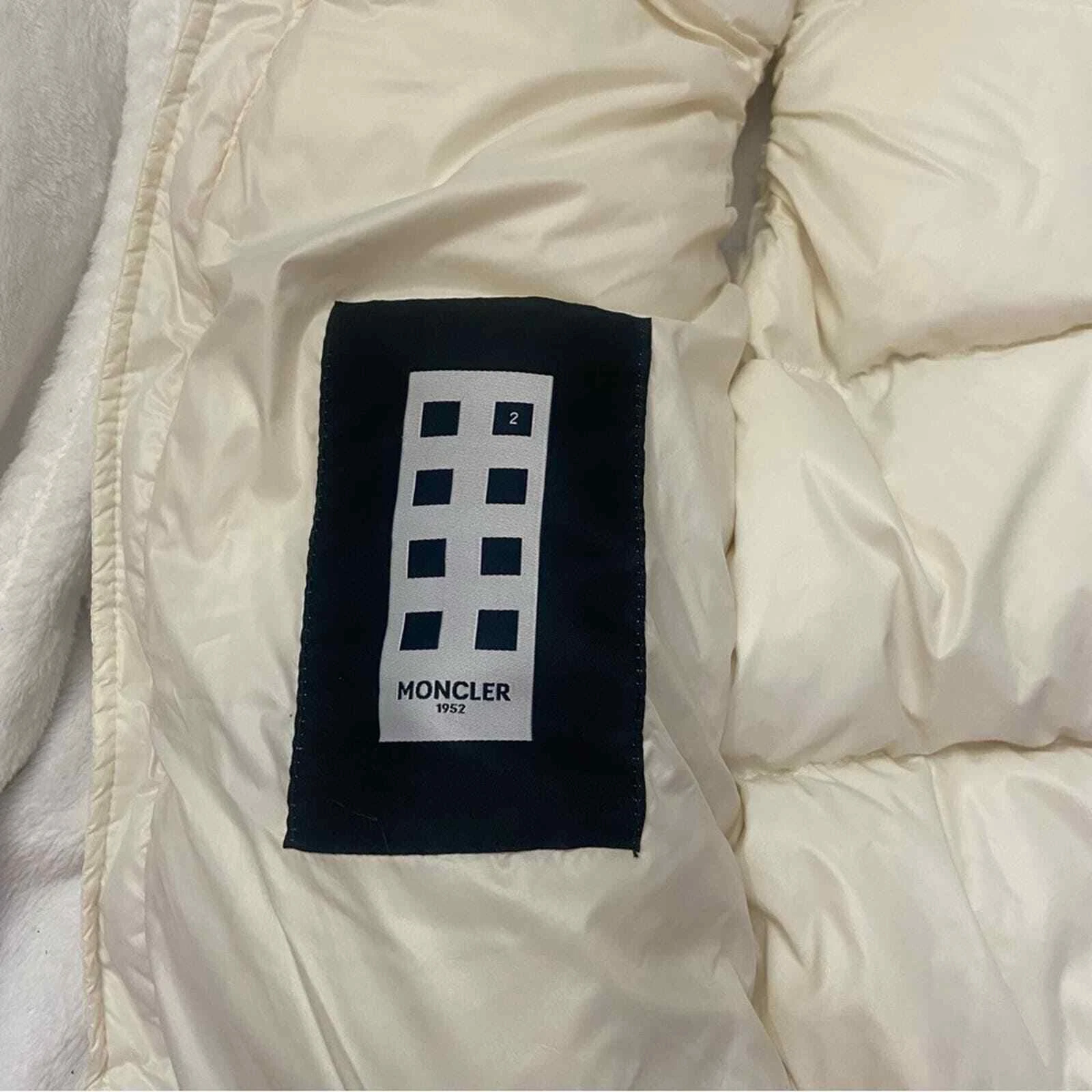 Moncler Gilet Tampone Ragazze Trapuntato Avorio 28648
