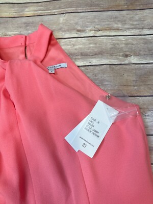 Julia Jordan Knot Halter Neck Sleeveless Faux Wrap Tulip Hem Midi Dress NWT  6 | eBay