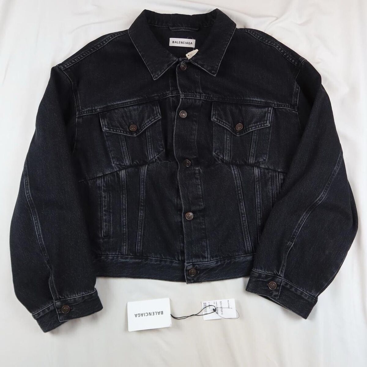 Balenciaga Swing Denim Jacket Black Size 40 New | eBay Balenciaga Swing Denim Jacket Black Size 40 New | eBay
