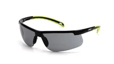 Pyramex Ever-Lite Hi Viz Black/Lime H2MAX Smoke Anti Fog Safety Glasses Sun Z87+
