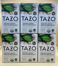 6x Tazo Regenerative ORGANIC AWAKE®ENGLISH BREAKFAST- 16 Tea Bag Each(Pack of 6)