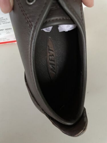 MBT Mujer Low Trainers Batini con cordones TALLA 37/6-6,5 Negro Café Cuero Napa - Imagen 5 de 7