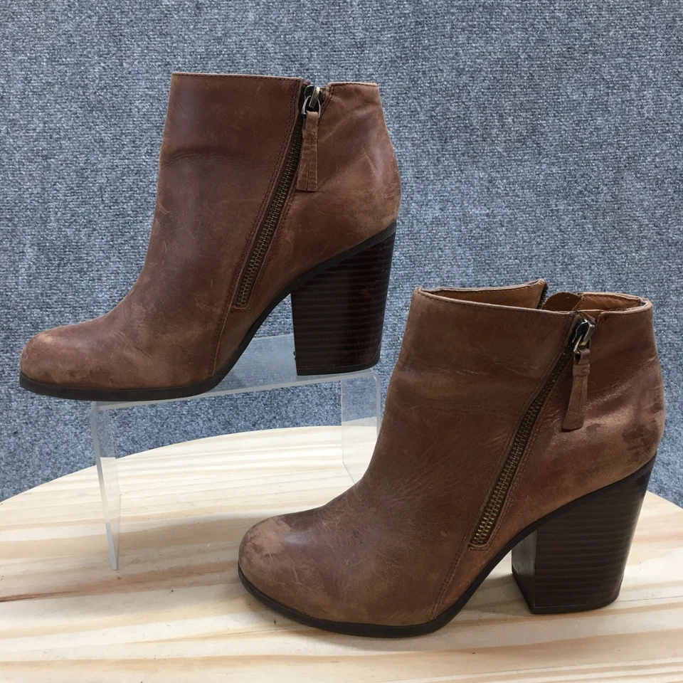 Kenneth Cole Reaction Botas Mujer 9 M Podría Ganar Tacones Cremallera Lateral Botín Marrón Foto 4 de 4