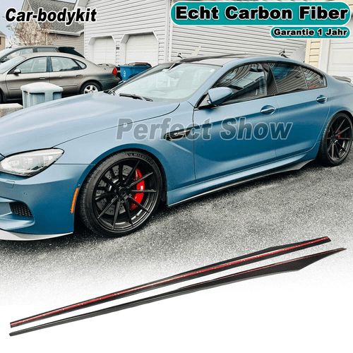Carbon Seitenschweller Sideskirt Spoiler Ansatz Für BMW 6 Gran Coupe F06 M-Paket - Bild 1 von 11