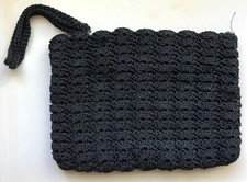 Vintage, c. 1930-40s, crochet purse with zipper closure