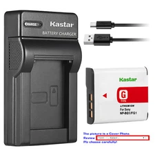 Kastar Battery Slim Charger for Sony NP-BG1 NP-FG1 & Cyber-shot DSC-T20 Camera