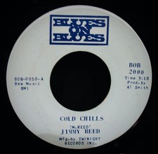 JIMMY REED~Cold Chills+You Just A Womper Stomper✦Chicago Blues 45~BLUES ON BLUES