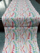 Happy Birthday Banners, Celebrations, Handmade Table Runner, Unlined, 42" x 12"