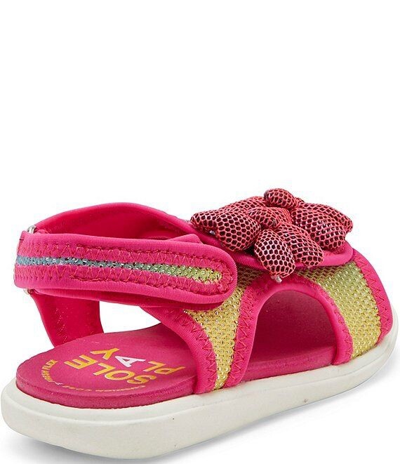 SAOLA SUOLA GIOCO BAMBINA Tg 5 M Sandalo Cador Disegno Floreale Rosa Multi NUOVO