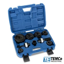 TEMCo TH0390 Manual knockout Punch Kit ½” to 2” Electrical Conduit Hole sizes