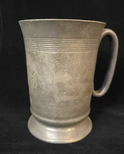 Antique Tankard pewter H. Johnson Hammersmith with vr reg mark