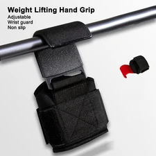 New Weight Lifting Hooks Heavy Duty Lifting Wrist Straps Weightlifting Gri MU