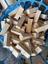 (140) 1" x 1" x 3” Solid Basswood  Carving Turning Wood Blocks Pen Blanks