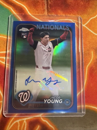 2024 Topps Chrome Update - Blue  Refractor Auto #AC-JY Jacob Young (RC) /150