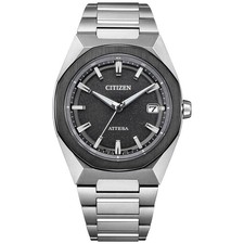 Citizen Attesa CB3044-55E Radio Solar Titanium Sapphire Octagon Watch Japan New
