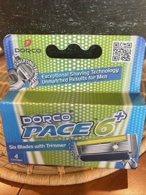 Dorco Pace 6 Six Plus 6 Blades With Trimmer 4 Cartridges Model No. SX A5040
