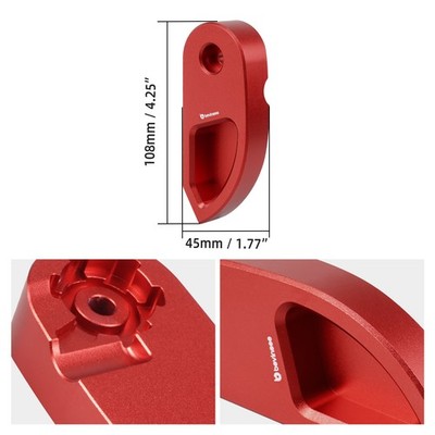 BEVINSEE Red Billet Aluminum Hood Release Lever Handle For BMW 3 Series E90/E91/E92/E93 05-12