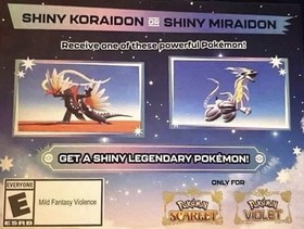 Pokemon SCARLET & VIOLET ✨ SHINY KORAIDON & SHINY MIRAIDON ✨ EXCLUSIVE ✨