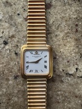Baume & Mercier 18k Gold 38352 Ladies Watch 68g Original Bracelet Sapphire Crown