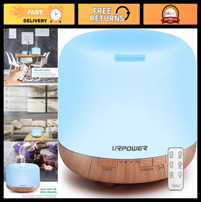 500ml Essential Oil Diffuser & Humidifier with 7 LED Colors, Timer, Auto Shut-Of