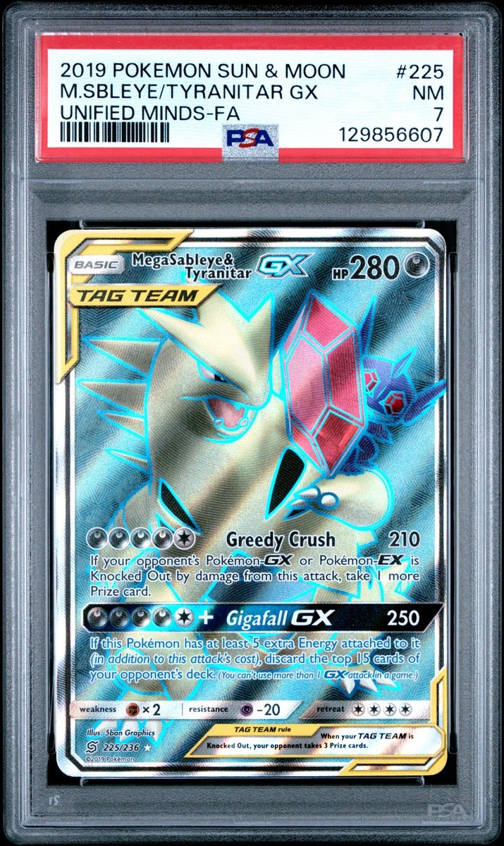 Mega Sableye & Tyranitar GX (Full Art) 225/236 Sm-Unified Minds