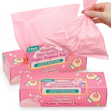 Amazing Odor Sealing Baby Diaper Disposal Bags - Durable and Unscented Size:...