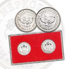 HUNGARY 1969 Silver Coin Set 50 & 100 FORINT 50th Anniversary of Republic RARE!