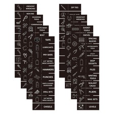 80pcs Toolbox Organization Magnetic Labels, Large M, White, Black