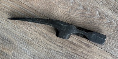 Vintage Steinhacke flache Spitze Hammerkopf nur Prospektionswerkzeug, Geologie 900 g