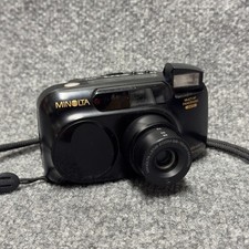 Minolta Explorer Freedom Zoom 35mm Point Shoot Film Camera Black TESTED WORKS