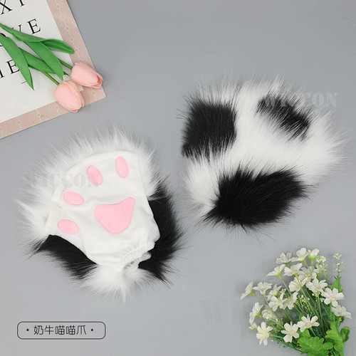 Furry Gloves Cosplay Plush Gloves Full SeasonGloves Claw Cute Cool Furry Gift - Picture 10 of 21
