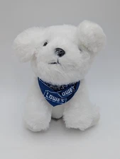 Lowes Advertising Dog Plush White Bandana 6 Inch Stuffed Animal Toy