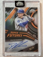 2026 Topps Chrome Black Dalton Rushing Orange /25 SSP Auto Super Futures Dodgers