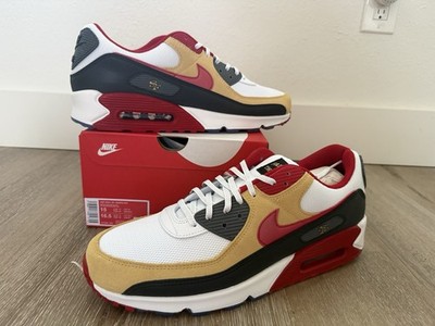 Nike Air Max 90 San Francisco 49ers White Gym Red Black II7588-100 Rare Size 15