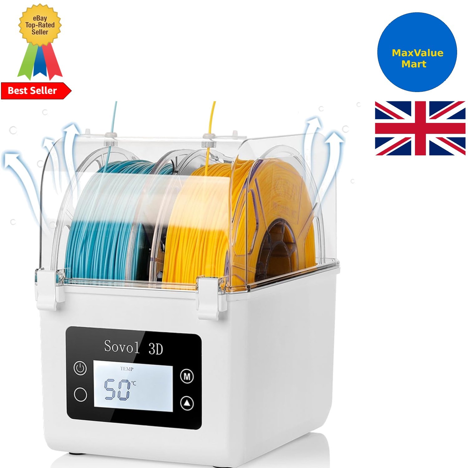 Fortschrittlicher 3D Drucker Filamenttrockner - Beseitigt Feuchtigkeit für einwandfreien Druck