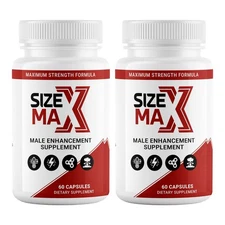(2 Pack) SizeMax Supplement for Men's Health Size Max Male Performance Pills 60c