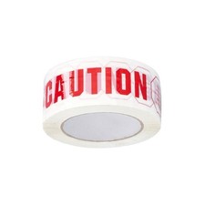 White Pre Printed Warning Packing Tape 1.88 Inch x 110 Yards 2 Mil 36 Rolls