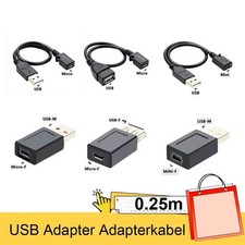 USB Adapter Stecker USB A Stecker auf USB Mic...