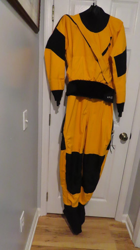 Kokatat Gore-Tex Women Dry Suit Yellow/Black- size WLS- replaced seals