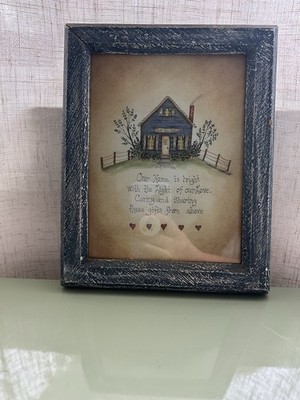 Our Home Folkart Picture In Frame