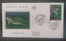 Enveloppe Premier 1er jour Timbre Animaux Marins N° 3485 Oblitéré Paris 2002