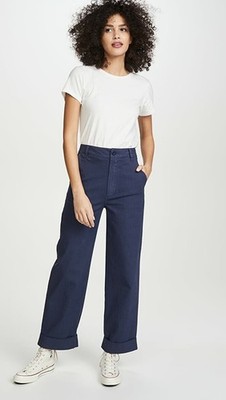 JBrand Women's Ebbe Ledbury Wide Leg Trouser Jeans Pants Sz 25 NWT 278 BLUE
