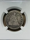 NGC AG3 1860 S SEATED LIBERTY QUARTER BETTER THAN AVERAGE FOR THE GRADE SCARCE