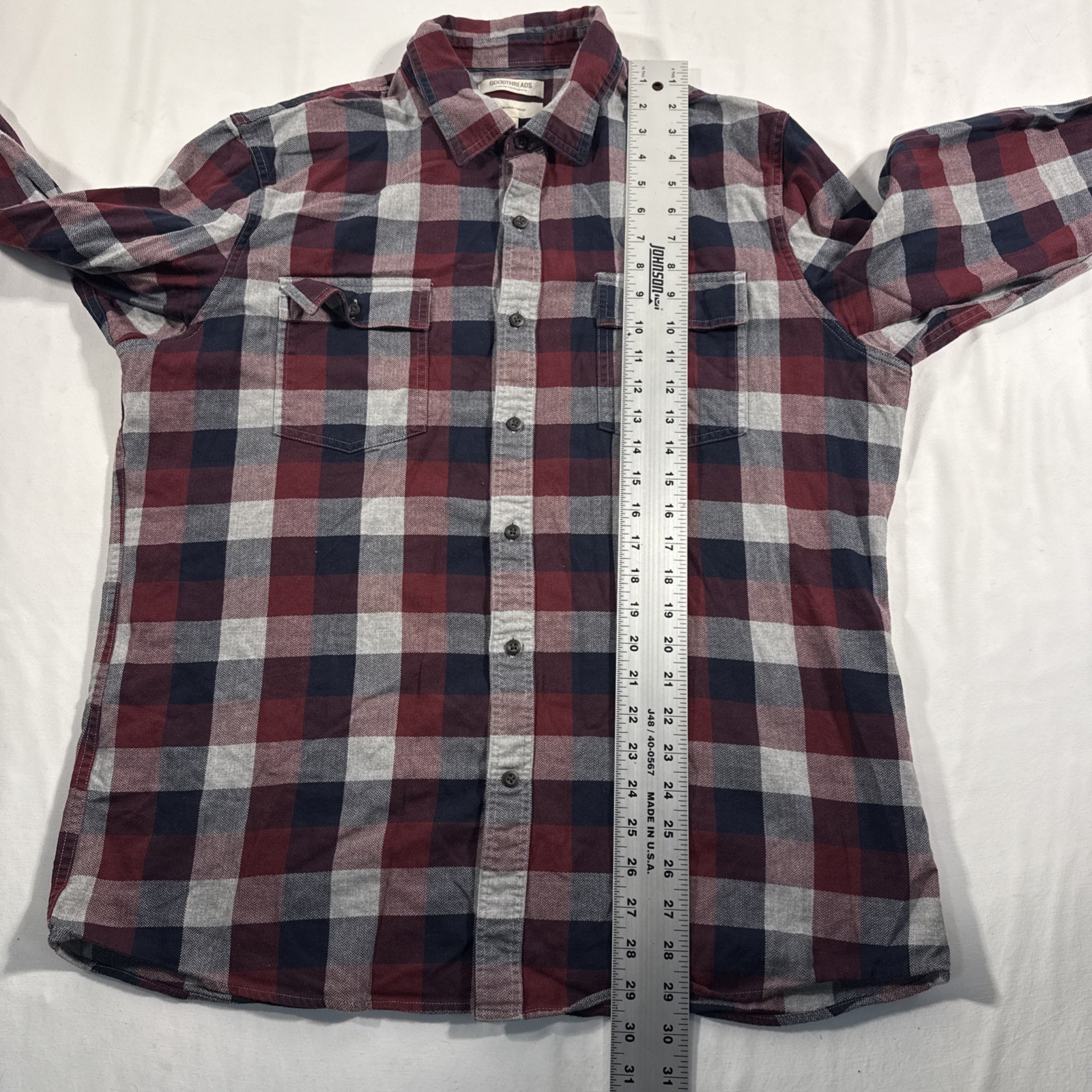 Goodthreads Flannel Herringbone Button Down Shirt… - image 5